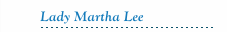 Lady Martha Lee